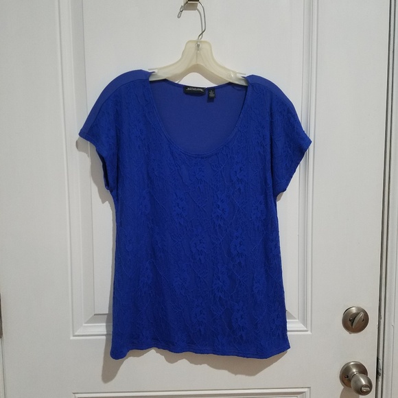 Notations Floral Lace Lined Blouse - Picture 2 of 8